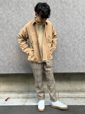 「DISCOAT（ディスコート）のアイテム（その他アウター）」を使った、な〜ささん（メンズ・170cm）の秋コーディネート