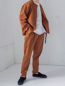 「DISCOAT（ディスコート）のアイテム（セットアップ）」を使った、な〜ささん（メンズ・170cm）の春コーディネート