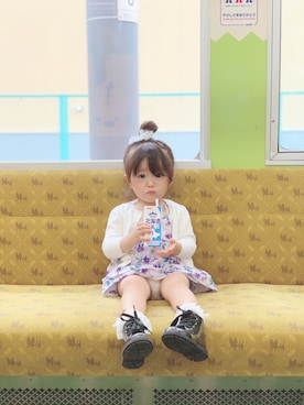 「90cm」｜「アイテム（ワンピース/ドレス）」を使った、のんちゃんさん（キッズ・80cm）の夏コーディネート