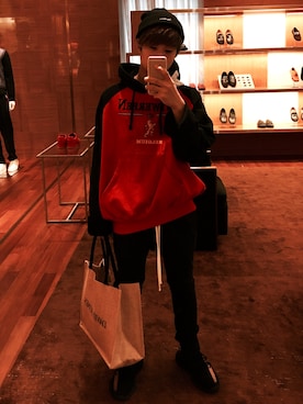 「vetements」｜「アイテム（ニットキャップ/ビーニー）」を使った、Jun さん（メンズ・165cm）の冬コーディネート