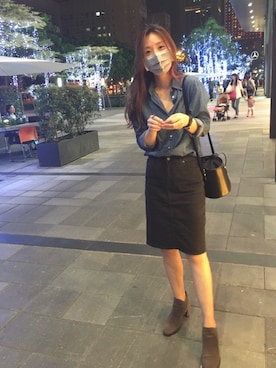 「business casual」｜「アイテム（ブーツ）」を使った、Ruさん（レディース・163cm）の春コーディネート