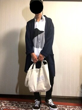 「WEGO（ウィゴー）のアイテム（カーディガン/ボレロ）」を使った、ちびさん（メンズ・158cm）の秋コーディネート