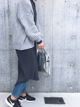 「OZOC（オゾック）のアイテム（ボストンバッグ）」を使った、maimai1125mさん（レディース・157cm）の春コーディネート
