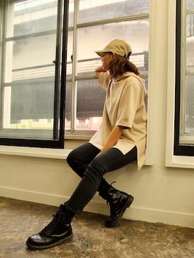 「STARTER BLACK LABEL（スターターブラックレーベル）のアイテム（トップス）」を使った、RiNcさん（レディース・164cm）の春コーディネート