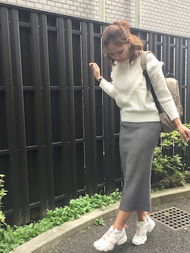 「KANGOL（カンゴール）のアイテム（バッグ）」を使った、RiNcさん（レディース・164cm）の春コーディネート