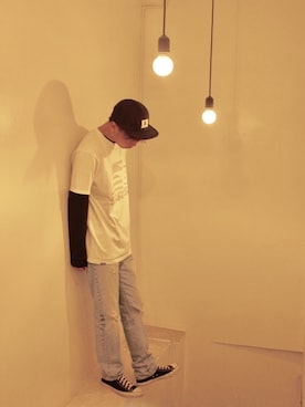 「STARTER BLACK LABEL(スターターブラックレーベル)のアイテム(帽子)」を使った、RiNcさん(メンズ・180cm)の春コーディネート