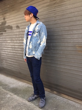 「STARTER BLACK LABEL（スターターブラックレーベル）のアイテム（Tシャツ/カットソー）」を使った、RiNcさん（メンズ・180cm）の春コーディネート