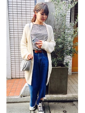 「アイテム（スマホケース/カバー）」を使った、RiNcさん（レディース・163cm）の春コーディネート