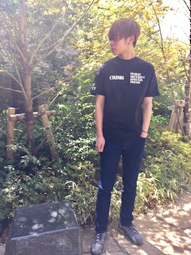 「STARTER BLACK LABEL（スターターブラックレーベル）のアイテム（Tシャツ/カットソー）」を使った、RiNcさん（メンズ・180cm）の春コーディネート