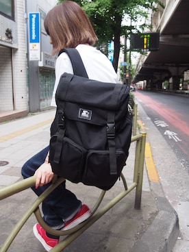 「STARTER BLACK LABEL(スターターブラックレーベル)のアイテム」を使った、RiNcさん(レディース・165cm)の春コーディネート