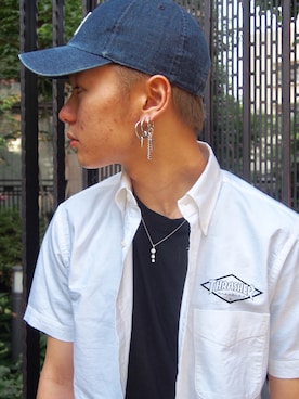 「STARTER BLACK LABEL(スターターブラックレーベル)のアイテム(帽子)」を使った、RiNcさん(メンズ・180cm)の夏コーディネート