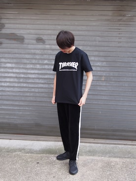 「STARTER BLACK LABEL（スターターブラックレーベル）のアイテム（Tシャツ/カットソー）」を使った、RiNcさん（メンズ・170cm）の夏コーディネート