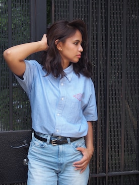 「THRASHER（スラッシャー）のアイテム」を使った、RiNcさん（レディース・164cm）の夏コーディネート