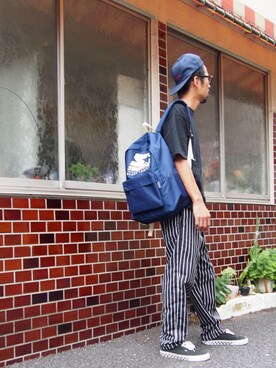 「STARTER BLACK LABEL(スターターブラックレーベル)のアイテム(バッグ)」を使った、RiNcさん(メンズ・175cm)の夏コーディネート