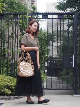 「dictionary（ディクショナリー）のアイテム」を使った、RiNcさん（レディース・154cm）の夏コーディネート