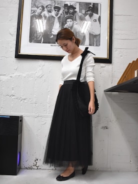 「coca（coca）（コカ）のアイテム」を使った、RiNcさん（レディース・154cm）の秋コーディネート