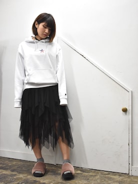 「STARTER BLACK LABEL（スターターブラックレーベル）のアイテム（トップス）」を使った、RiNcさん（レディース・164cm）の冬コーディネート