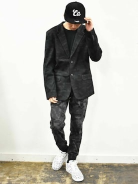 「白いスニーカー」｜「アイテム（ジャケット/アウター）」を使った、RiNcさん（メンズ・170cm）の冬コーディネート