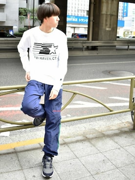 「STARTER BLACK LABEL（スターターブラックレーベル）のアイテム（トップス）」を使った、RiNcさん（メンズ・170cm）の冬コーディネート