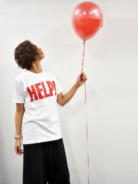 「The Beatles（ザビートルズ）のアイテム」を使った、RiNcさん（レディース・163cm）の春コーディネート