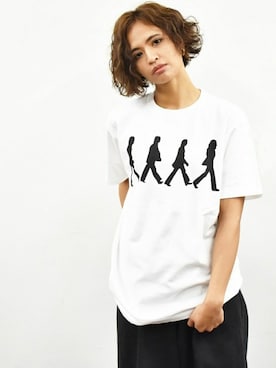 「The Beatles（ザビートルズ）のアイテム」を使った、RiNcさん（レディース・163cm）の春コーディネート