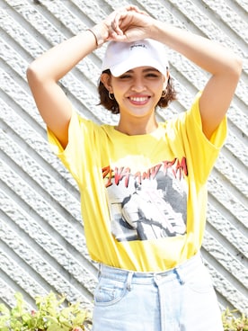 「THRASHER（スラッシャー）のアイテム（帽子）」を使った、RiNcさん（レディース・163cm）の春コーディネート