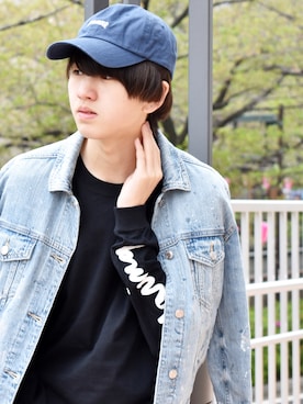 「THRASHER（スラッシャー）のアイテム」を使った、RiNcさん（メンズ・170cm）の春コーディネート