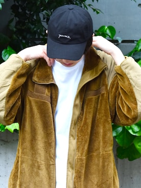 「THRASHER（スラッシャー）のアイテム（帽子）」を使った、RiNcさん（メンズ・170cm）の春コーディネート