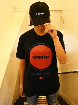 「STARTER BLACK LABEL（スターターブラックレーベル）のアイテム（トップス）」を使った、RiNcさん（レディース・163cm）の夏コーディネート