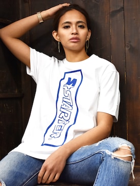 「STARTER BLACK LABEL（スターターブラックレーベル）のアイテム（トップス）」を使った、RiNcさん（レディース・163cm）の夏コーディネート