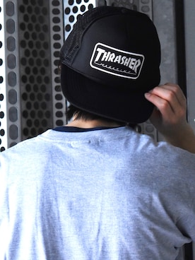 「THRASHER（スラッシャー）のアイテム」を使った、RiNcさん（メンズ・170cm）の夏コーディネート