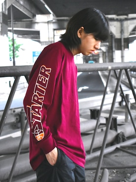 「STARTER BLACK LABEL（スターターブラックレーベル）のアイテム（Tシャツ/カットソー）」を使った、RiNcさん（メンズ・170cm）の秋コーディネート