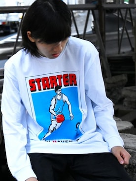 「STARTER BLACK LABEL（スターターブラックレーベル）のアイテム（Tシャツ/カットソー）」を使った、RiNcさん（メンズ・170cm）の秋コーディネート