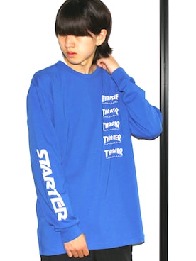 「STARTER BLACK LABEL（スターターブラックレーベル）のアイテム（Tシャツ/カットソー）」を使った、RiNcさん（メンズ・170cm）の秋コーディネート