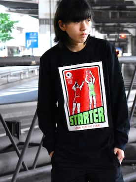 「STARTER BLACK LABEL（スターターブラックレーベル）のアイテム（Tシャツ/カットソー）」を使った、RiNcさん（メンズ・170cm）の秋コーディネート