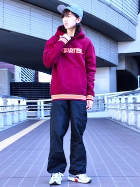 「STARTER BLACK LABEL（スターターブラックレーベル）のアイテム（トップス）」を使った、RiNcさん（レディース・163cm）の秋コーディネート