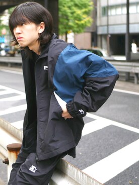 「STARTER BLACK LABEL（スターターブラックレーベル）のアイテム（マウンテンパーカー）」を使った、RiNcさん（メンズ・170cm）の秋コーディネート