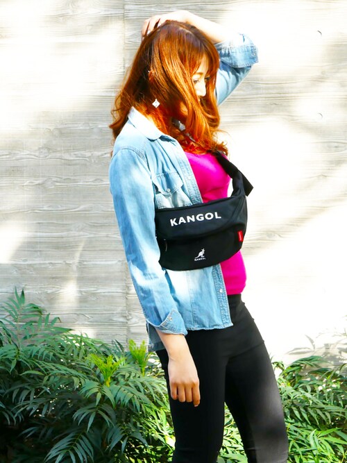 RiNc使用「KANGOL（【KANGOL】KANGOL ウエストバッグ）」的時尚穿搭
