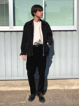 「08sircus（ゼロエイトサーカス）のアイテム（パンツ）」を使った、Yjrさん（メンズ・173cm）の秋コーディネート