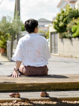 「tk.TAKEO KIKUCHI（ティーケータケオキクチ）のアイテム（ハンドバッグ）」を使った、JUKIYA.さん（メンズ・162cm）の秋コーディネート