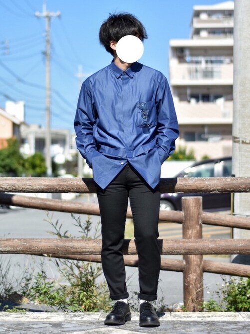 JUKIYA.使用「+J（スーピマコットンオーバーサイズシャツ【+J】Ssize  ¥3990+tax）」的時尚穿搭