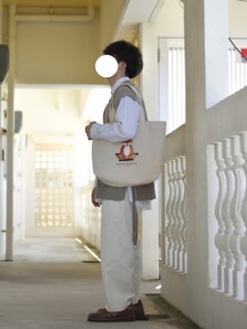 「Steven Alan（スティーブンアラン）のアイテム（サンダル）」を使った、JUKIYA.さん（メンズ・162cm）の春コーディネート