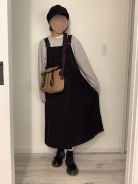 「アイテム（キャスケット）」を使った、ゆう( ¨̮ )さん（レディース・153cm）の秋コーディネート