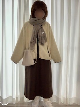 「ナイキスニーカー」｜「アイテム（ブルゾン）」を使った、ゆう( ¨̮ )さん（レディース・153cm）の春コーディネート