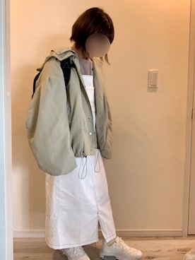 「ナイキスニーカー」｜「アイテム（その他アウター）」を使った、ゆう( ¨̮ )さん（レディース・153cm）の春コーディネート