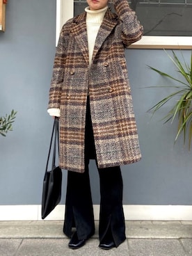 「prose verse（プロズヴェール）のアイテム（その他アウター）」を使った、みーやんさん（レディース・155cm）の冬コーディネート