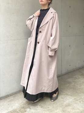 「prose verse（プロズヴェール）のアイテム（その他アウター）」を使った、みーやんさん（レディース・155cm）の冬コーディネート