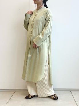 「prose verse（プロズヴェール）のアイテム（シャツワンピース）」を使った、みーやんさん（レディース・155cm）の冬コーディネート