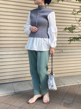「TONE SELECT GOODS（トーンセレクトグッズ）のアイテム」を使った、みーやんさん（レディース・155cm）の冬コーディネート