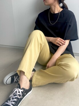 「CONVERSE（コンバース）のCONVERSE コンバース オール スター オックス / ALL STAR OX(BLACK) 32160321（スニーカー）」を使った、みーやんさん（レディース・155cm・20代）の春コーディネート